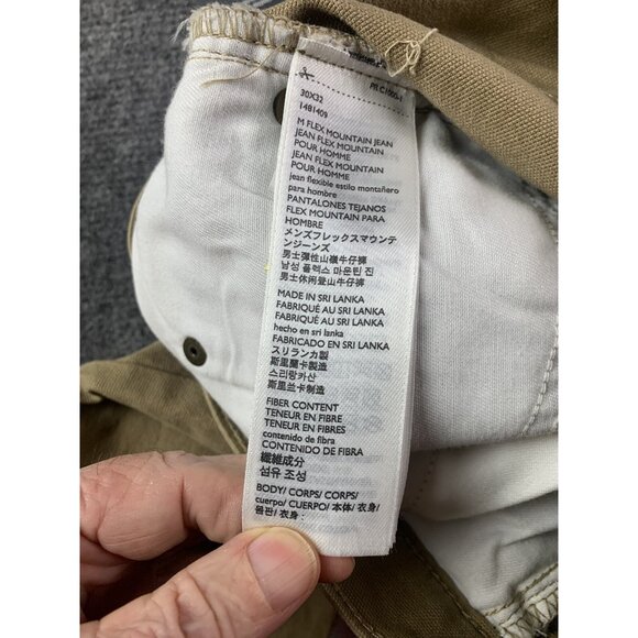 EDDIE BAUER Mens Flat Front Canvas Chino Pants Size 30x32 Khaki NWT - Picture 8 of 11